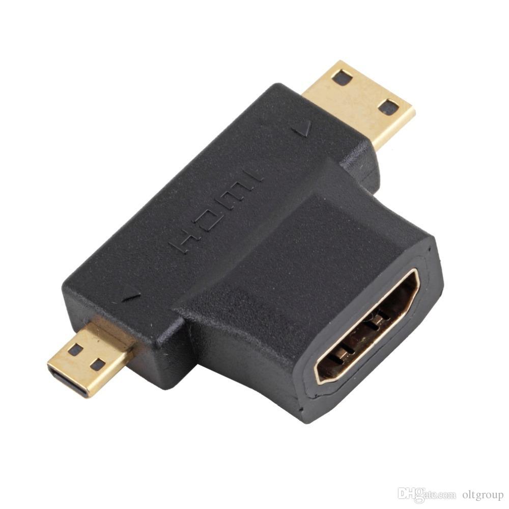 Adaptér HDMI samice na Mini HDMI samec + Micro HDMI samec