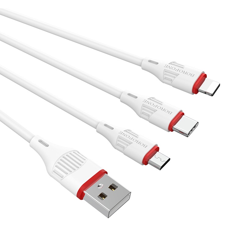 Borofone multifunkční kabel 3v1 (lightning