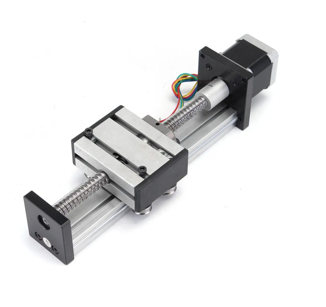 CNC lineární pohon 100 mm s krokovým motorem