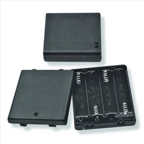 Držák baterie 4xAA s vypínačem SBH-341-1AS