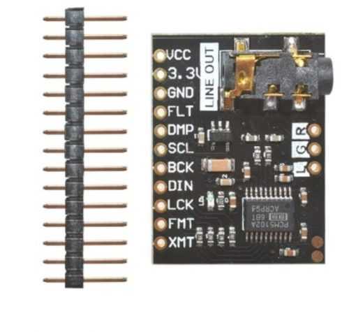 I2S PCM5102A DAC audio převodník