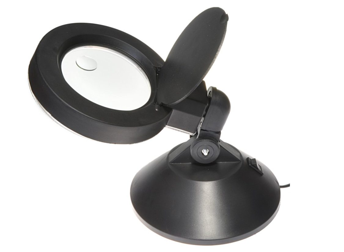 Lampa s lupou 90mm 3D-10D černá