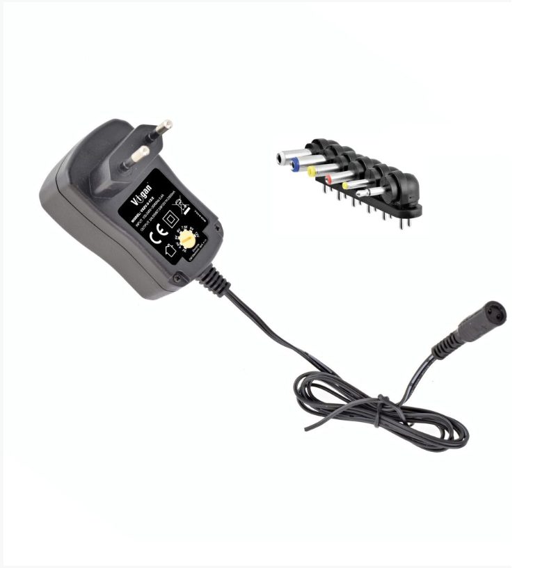 Napájecí adaptér síťový stabilizovaný 3-12V 2000mA výměnné konektory VSZV-3-12/2