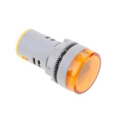 Voltmetr AC 60-500V LED 22mm - žlutý