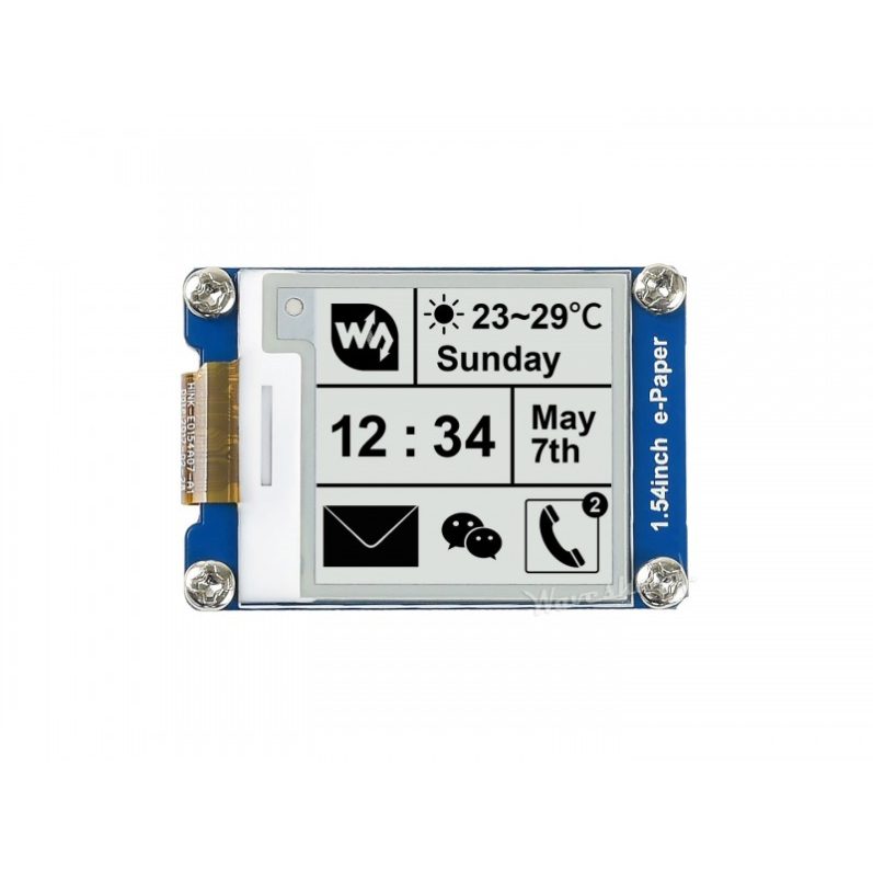 Waveshare 1.54" 200x200 e-Paper displej HAT 2 barvy