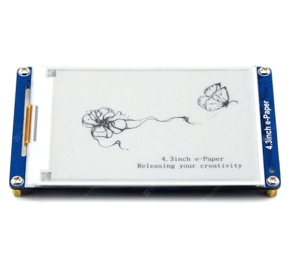Waveshare 4.3" 800x600 e-Paper displej UART 2 barvy