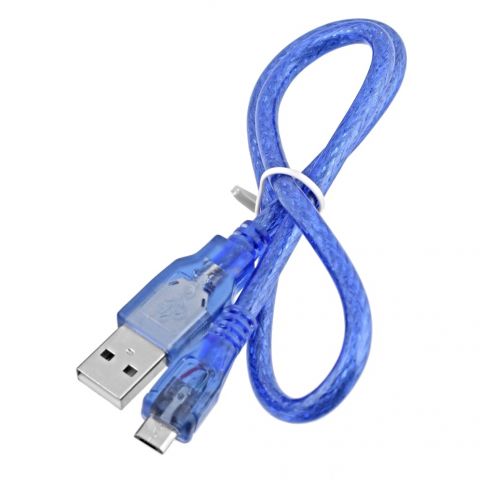 Kabel USB 2.0 A - micro USB 0.5m - modrý
