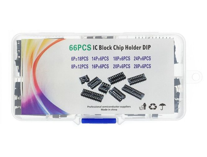 Sada DIP IC adaptérů 6-28 pinů - 66 kusů
