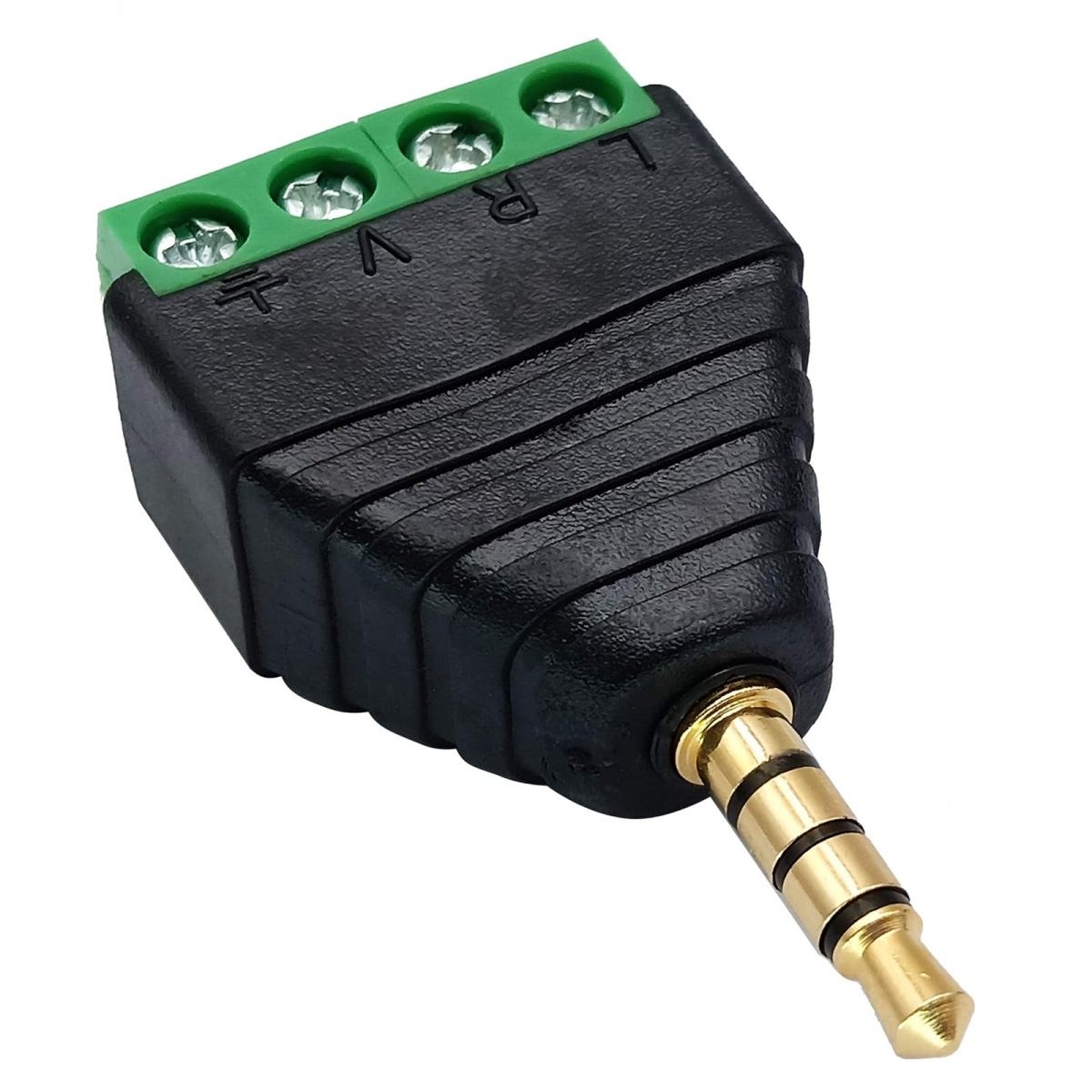 Adaptér jack 3.5 mm na svorkovnici 4 piny - Samec