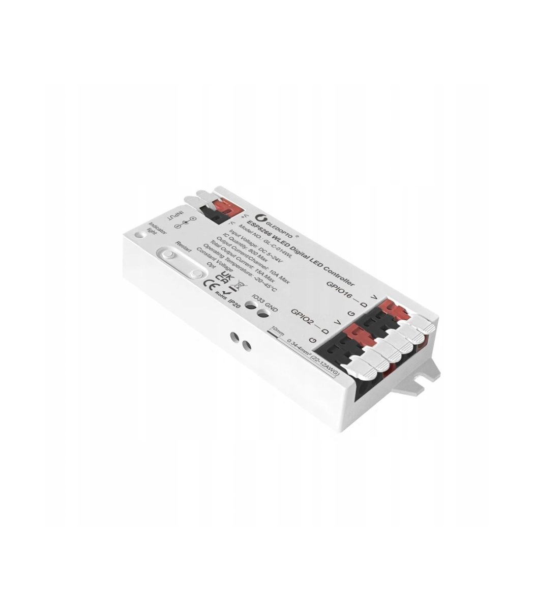 Wifi chytrý kontroler digitálních WLED pásků - ESP8266